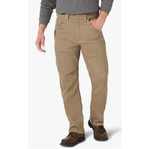 Wrangler Men's Pants Workwear Utility Carpenter Canvas Brown Size 32x32